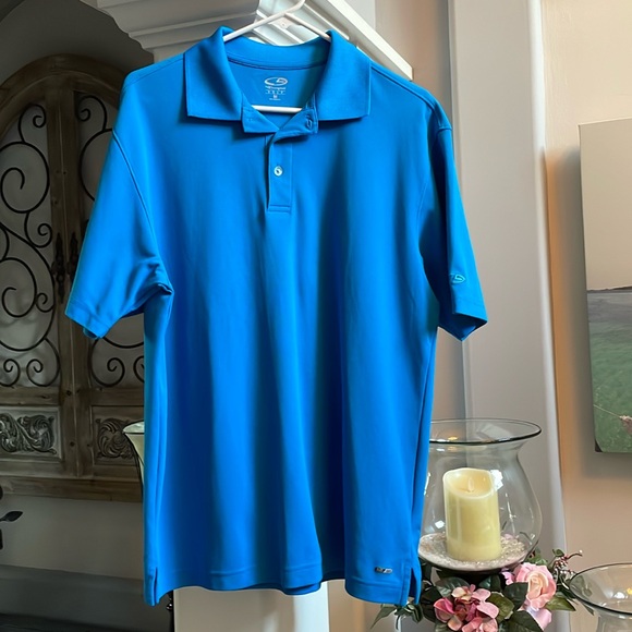 Champion men’s polo shirt size M in bright blue in excellent condition - Picture 1 of 6